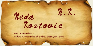 Neda Kostović vizit kartica